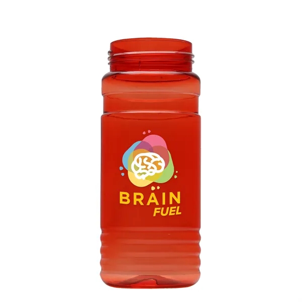 Transparent sports bottle, 20 oz. Straight-wall design with Flip Top Lid... from ASI 40480 Koozie Group