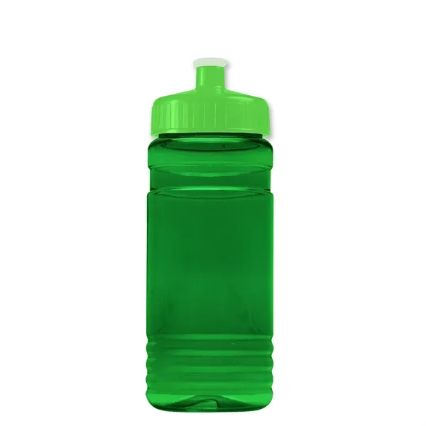 Transparent sports bottle, 20 oz. Straight-wall design with Push-Pull lid. Molded... from ASI 40480 Koozie Group