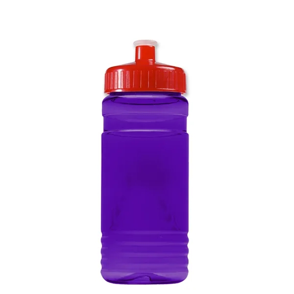 Transparent sports bottle, 20 oz. Straight-wall design with Push-Pull lid. Molded... from ASI 40480 Koozie Group