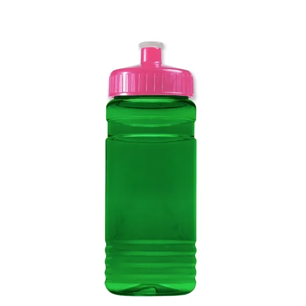 Transparent sports bottle, 20 oz. Straight-wall design with Push-Pull lid. Molded... from ASI 40480 Koozie Group