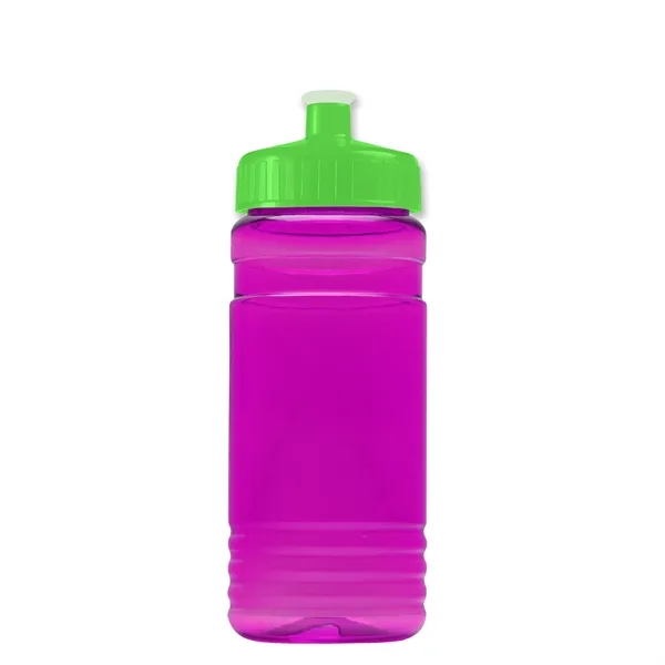 Transparent sports bottle, 20 oz. Straight-wall design with Push-Pull lid. Molded... from ASI 40480 Koozie Group