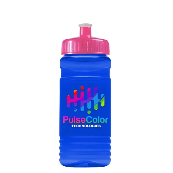 Transparent sports bottle, 20 oz. Straight-wall design with Push-Pull lid. Molded... from ASI 40480 Koozie Group