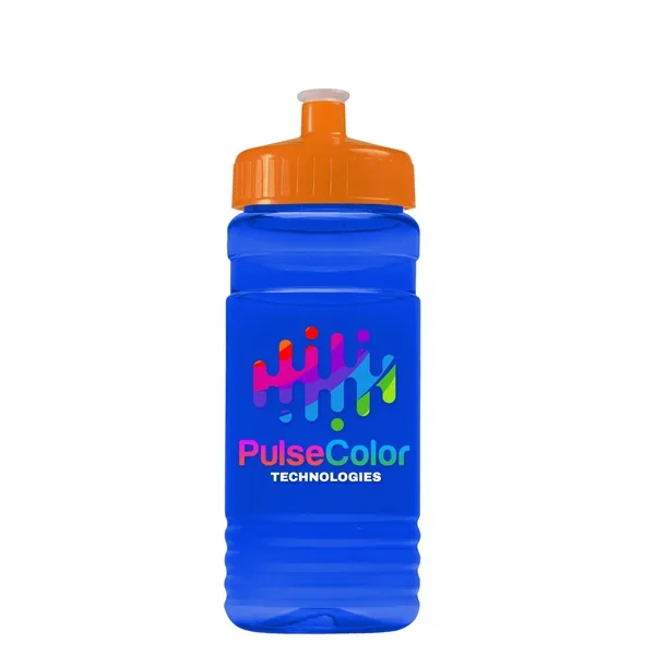 Transparent sports bottle, 20 oz. Straight-wall design with Push-Pull lid. Molded... from ASI 40480 Koozie Group