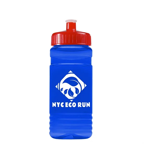 Transparent sports bottle, 20 oz. Straight-wall design with Push-Pull lid. Molded... from ASI 40480 Koozie Group