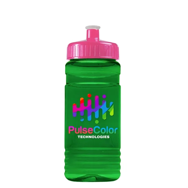 Transparent sports bottle, 20 oz. Straight-wall design with Push-Pull lid. Molded... from ASI 40480 Koozie Group