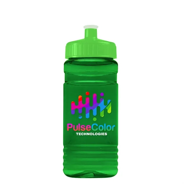 Transparent sports bottle, 20 oz. Straight-wall design with Push-Pull lid. Molded... from ASI 40480 Koozie Group