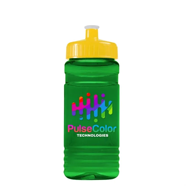 Transparent sports bottle, 20 oz. Straight-wall design with Push-Pull lid. Molded... from ASI 40480 Koozie Group