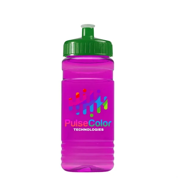 Transparent sports bottle, 20 oz. Straight-wall design with Push-Pull lid. Molded... from ASI 40480 Koozie Group