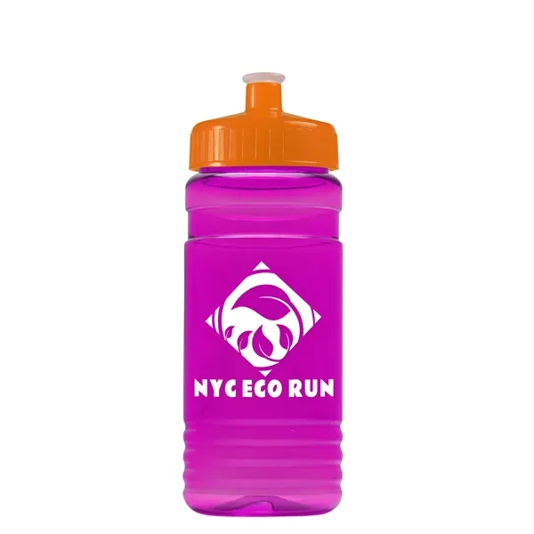 Transparent sports bottle, 20 oz. Straight-wall design with Push-Pull lid. Molded... from ASI 40480 Koozie Group