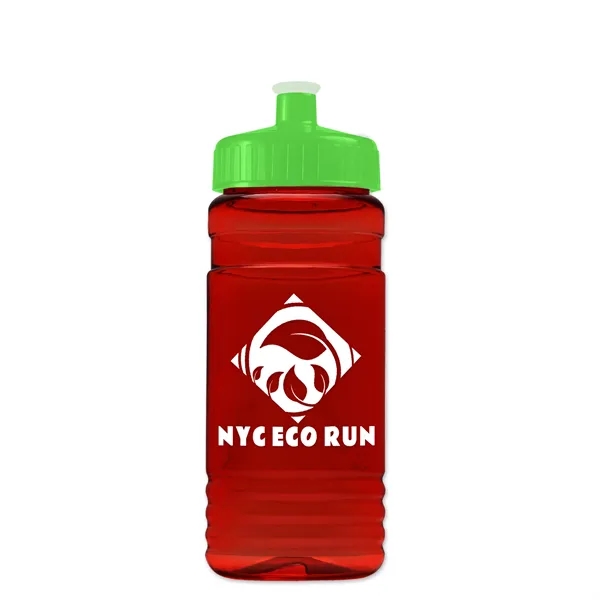 Transparent sports bottle, 20 oz. Straight-wall design with Push-Pull lid. Molded... from ASI 40480 Koozie Group