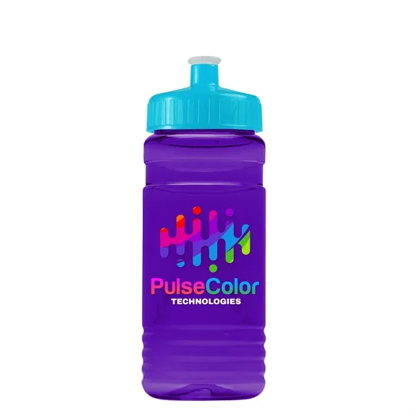 Transparent sports bottle, 20 oz. Straight-wall design with Push-Pull lid. Molded... from ASI 40480 Koozie Group