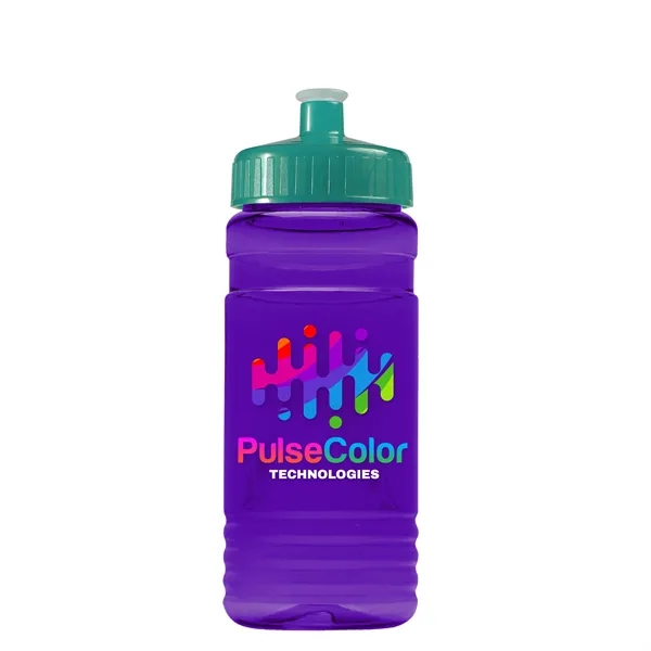 Transparent sports bottle, 20 oz. Straight-wall design with Push-Pull lid. Molded... from ASI 40480 Koozie Group