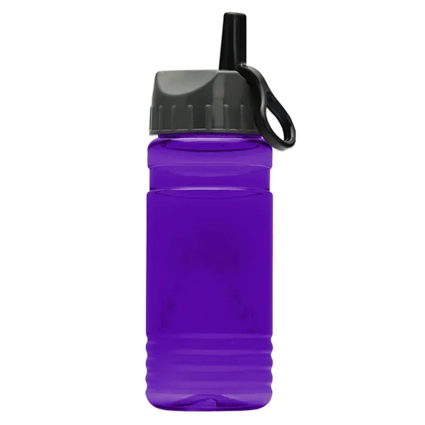 The Lil Stripe 20 Oz. PETE Bottle With Flip Straw Ring... from ASI 40480 Koozie Group