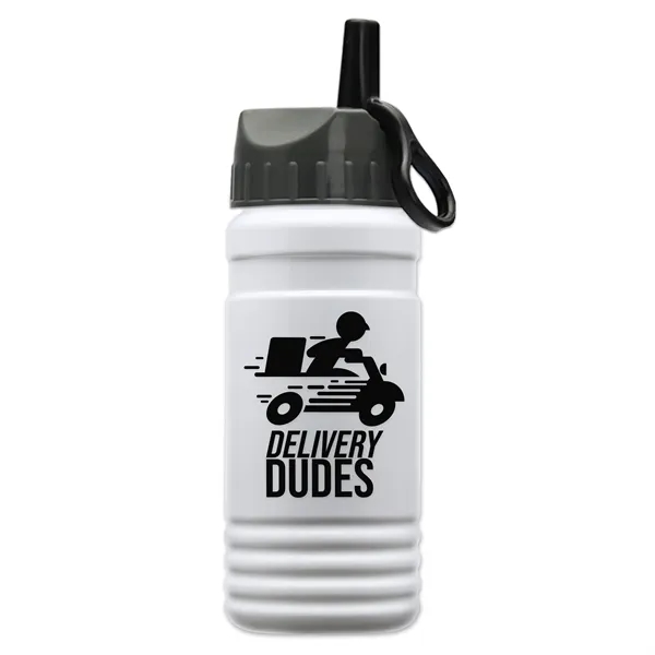 The Lil Stripe 20 Oz. PETE Bottle With Flip Straw Ring... from ASI 40480 Koozie Group