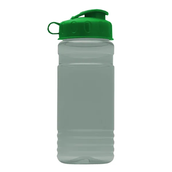 Transparent sports bottle, 20 oz. Straight-wall design with Flip Top Lid.... from ASI 40480 Koozie Group