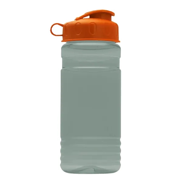 Transparent sports bottle, 20 oz. Straight-wall design with Flip Top Lid.... from ASI 40480 Koozie Group