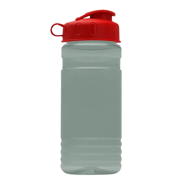 Transparent sports bottle, 20 oz. Straight-wall design with Flip Top Lid.... from ASI 40480 Koozie Group