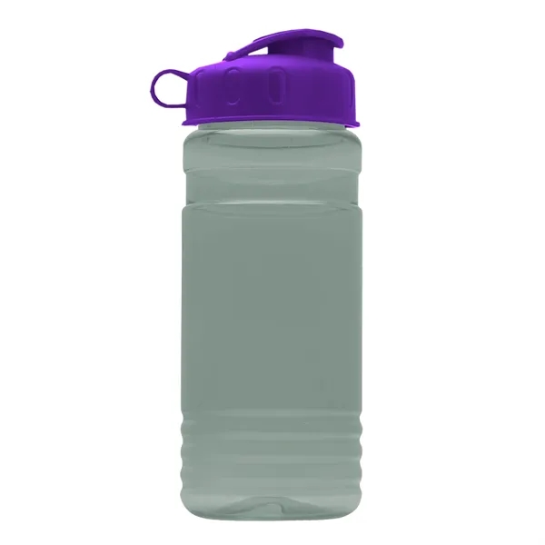 Transparent sports bottle, 20 oz. Straight-wall design with Flip Top Lid.... from ASI 40480 Koozie Group