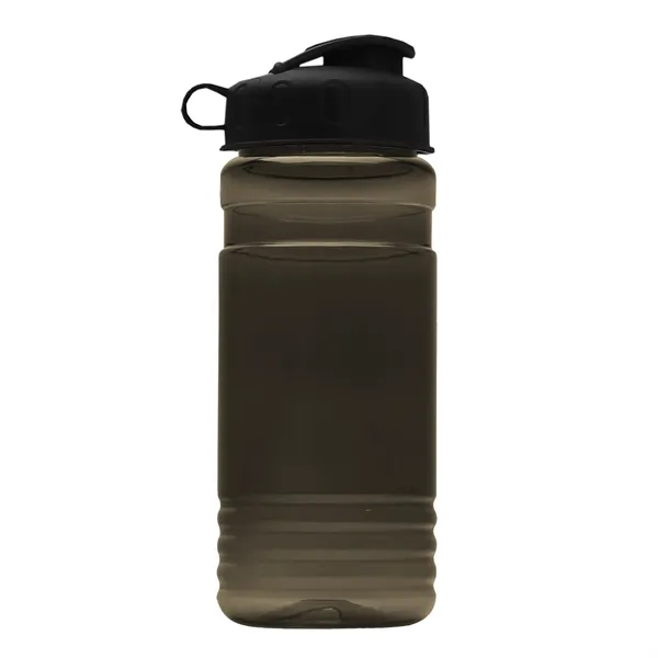 Transparent sports bottle, 20 oz. Straight-wall design with Flip Top Lid.... from ASI 40480 Koozie Group