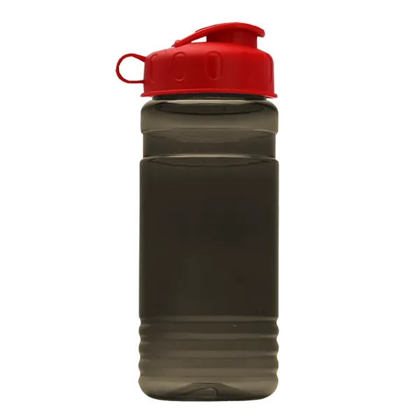 Transparent sports bottle, 20 oz. Straight-wall design with Flip Top Lid.... from ASI 40480 Koozie Group