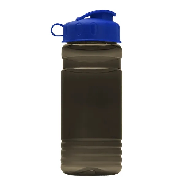 Transparent sports bottle, 20 oz. Straight-wall design with Flip Top Lid.... from ASI 40480 Koozie Group