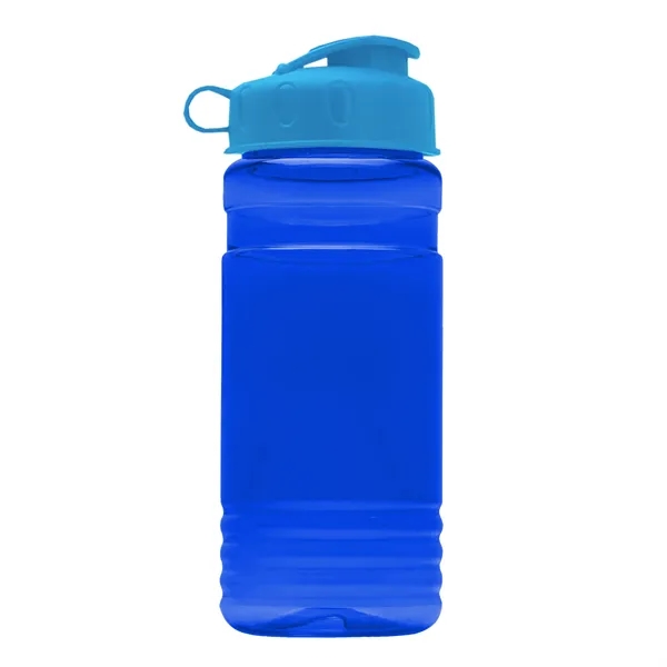 Transparent sports bottle, 20 oz. Straight-wall design with Flip Top Lid.... from ASI 40480 Koozie Group