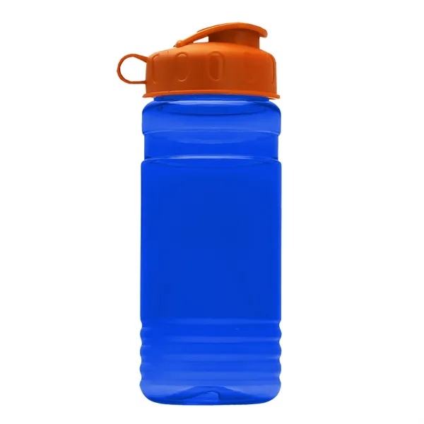 Transparent sports bottle, 20 oz. Straight-wall design with Flip Top Lid.... from ASI 40480 Koozie Group