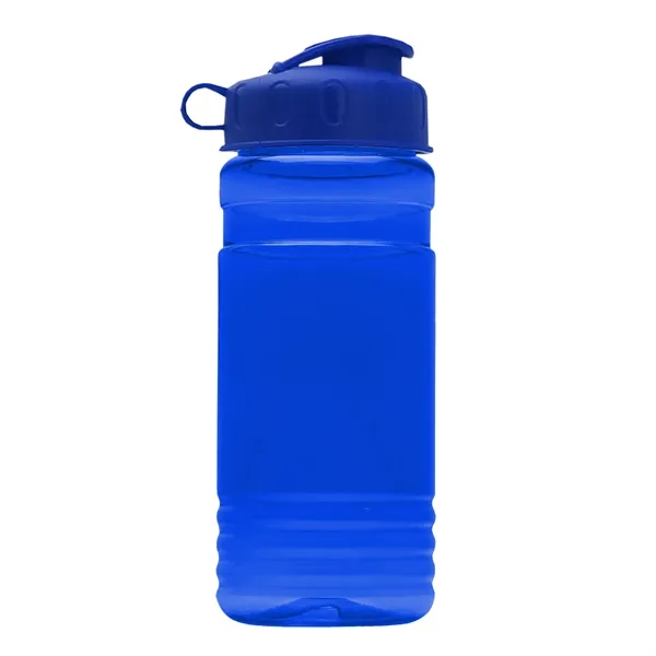 Transparent sports bottle, 20 oz. Straight-wall design with Flip Top Lid.... from ASI 40480 Koozie Group