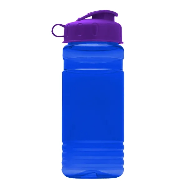 Transparent sports bottle, 20 oz. Straight-wall design with Flip Top Lid.... from ASI 40480 Koozie Group