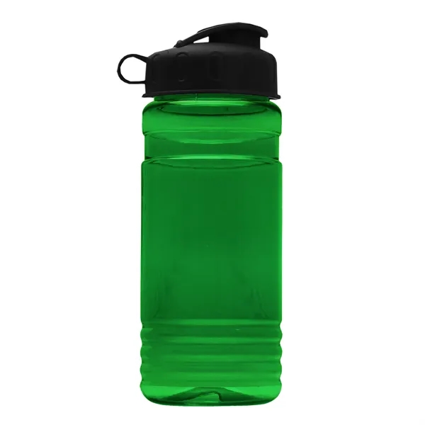Transparent sports bottle, 20 oz. Straight-wall design with Flip Top Lid.... from ASI 40480 Koozie Group