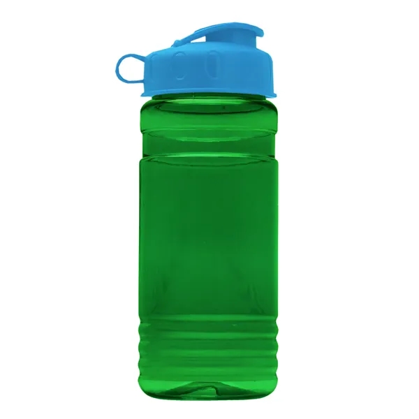 Transparent sports bottle, 20 oz. Straight-wall design with Flip Top Lid.... from ASI 40480 Koozie Group