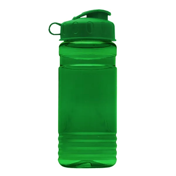 Transparent sports bottle, 20 oz. Straight-wall design with Flip Top Lid.... from ASI 40480 Koozie Group