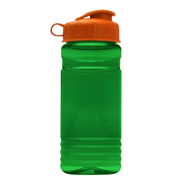 Transparent sports bottle, 20 oz. Straight-wall design with Flip Top Lid.... from ASI 40480 Koozie Group