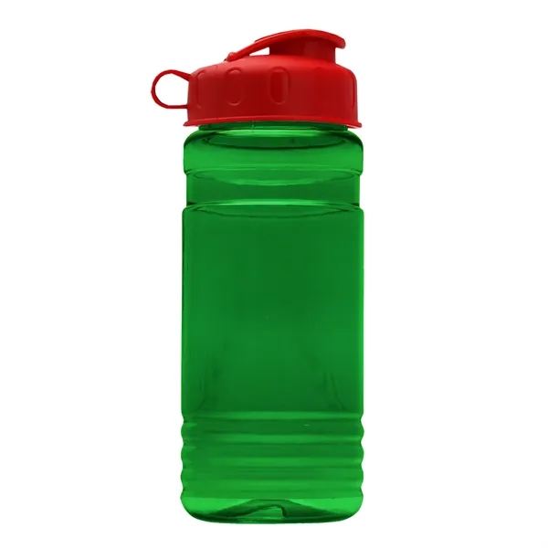 Transparent sports bottle, 20 oz. Straight-wall design with Flip Top Lid.... from ASI 40480 Koozie Group