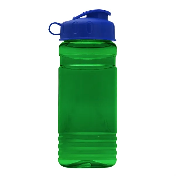 Transparent sports bottle, 20 oz. Straight-wall design with Flip Top Lid.... from ASI 40480 Koozie Group
