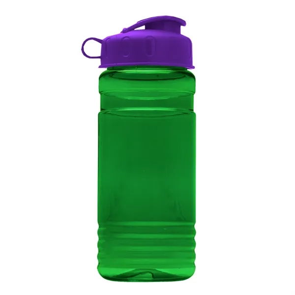 Transparent sports bottle, 20 oz. Straight-wall design with Flip Top Lid.... from ASI 40480 Koozie Group