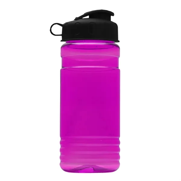 Transparent sports bottle, 20 oz. Straight-wall design with Flip Top Lid.... from ASI 40480 Koozie Group