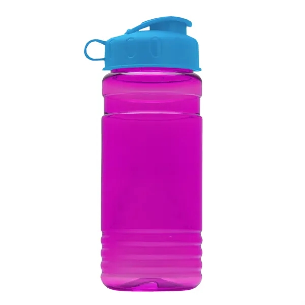 Transparent sports bottle, 20 oz. Straight-wall design with Flip Top Lid.... from ASI 40480 Koozie Group
