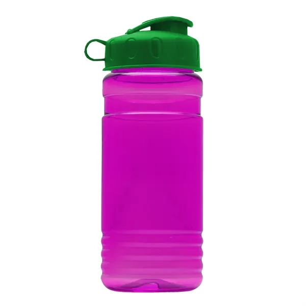 Transparent sports bottle, 20 oz. Straight-wall design with Flip Top Lid.... from ASI 40480 Koozie Group