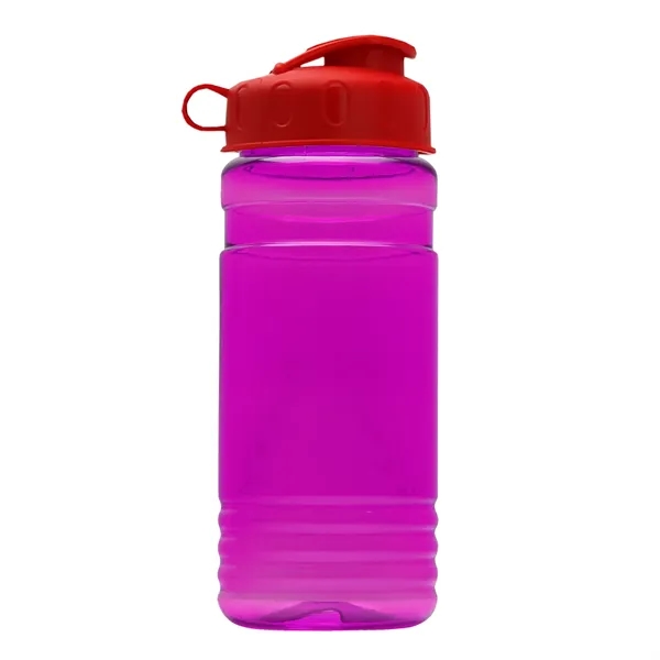 Transparent sports bottle, 20 oz. Straight-wall design with Flip Top Lid.... from ASI 40480 Koozie Group