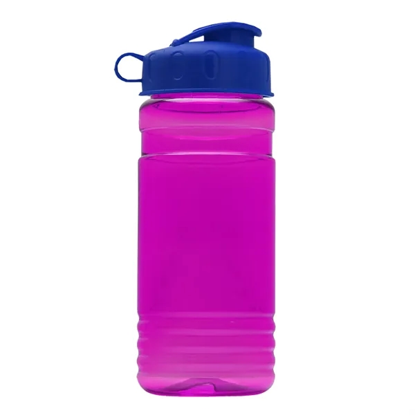 Transparent sports bottle, 20 oz. Straight-wall design with Flip Top Lid.... from ASI 40480 Koozie Group