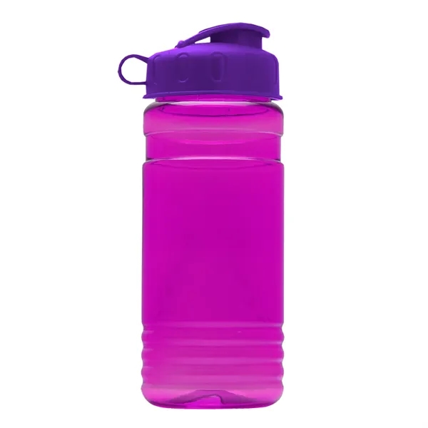 Transparent sports bottle, 20 oz. Straight-wall design with Flip Top Lid.... from ASI 40480 Koozie Group