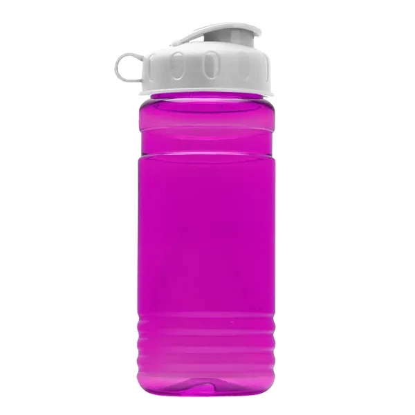 Transparent sports bottle, 20 oz. Straight-wall design with Flip Top Lid.... from ASI 40480 Koozie Group