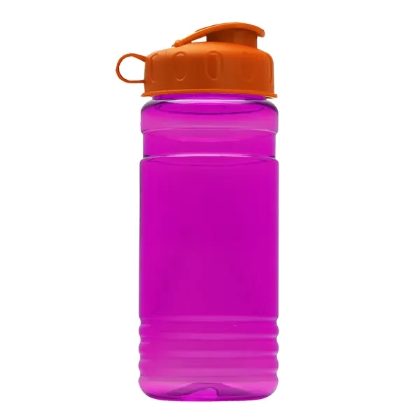 Transparent sports bottle, 20 oz. Straight-wall design with Flip Top Lid.... from ASI 40480 Koozie Group