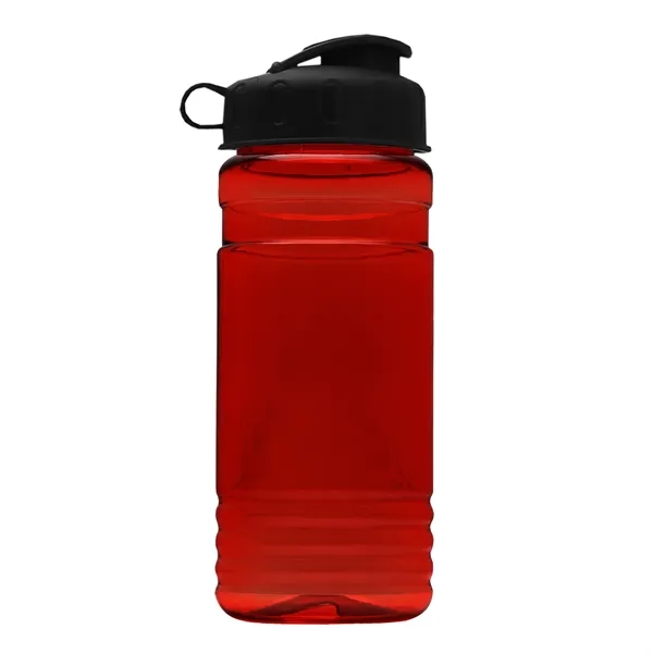 Transparent sports bottle, 20 oz. Straight-wall design with Flip Top Lid.... from ASI 40480 Koozie Group