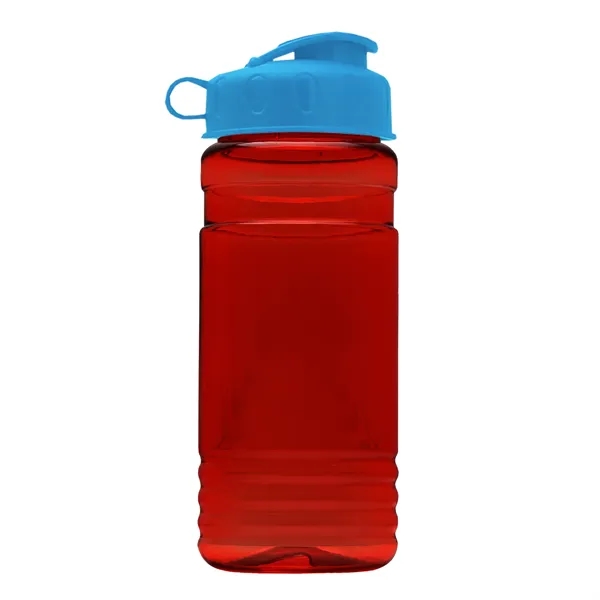 Transparent sports bottle, 20 oz. Straight-wall design with Flip Top Lid.... from ASI 40480 Koozie Group