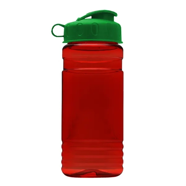 Transparent sports bottle, 20 oz. Straight-wall design with Flip Top Lid.... from ASI 40480 Koozie Group