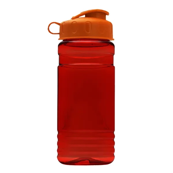 Transparent sports bottle, 20 oz. Straight-wall design with Flip Top Lid.... from ASI 40480 Koozie Group