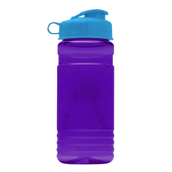 Transparent sports bottle, 20 oz. Straight-wall design with Flip Top Lid.... from ASI 40480 Koozie Group