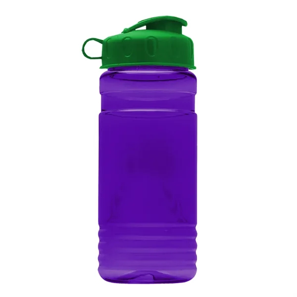 Transparent sports bottle, 20 oz. Straight-wall design with Flip Top Lid.... from ASI 40480 Koozie Group